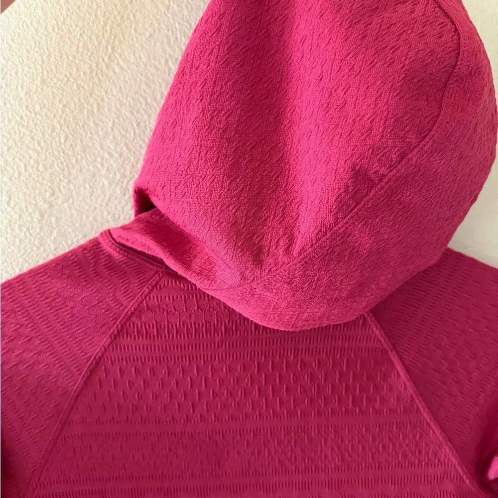 Lululemon Rest Less Athletic Hoodie in Violet Red Sporty Fitted Long Sleeve 2